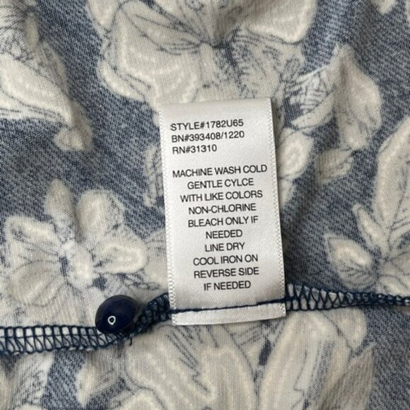 Fortune + Ivy Floral Sleeveless Top Blue White Casual Blouse - Picture 6 of 7